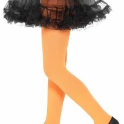 Smiffys Childs Tights, Orange Halloween Hosiery