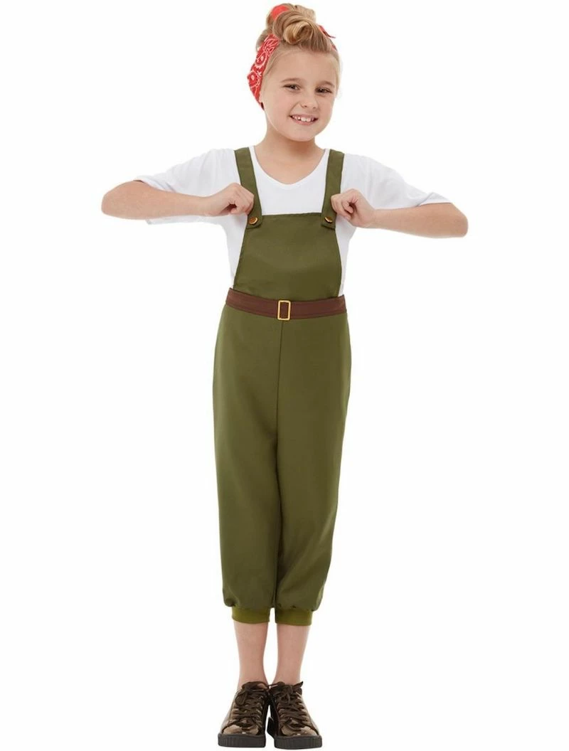 Smiffys Kids Costumes All WW2 Land Girl 1 Smiffys Kids Costumes All WW2 Land Girl