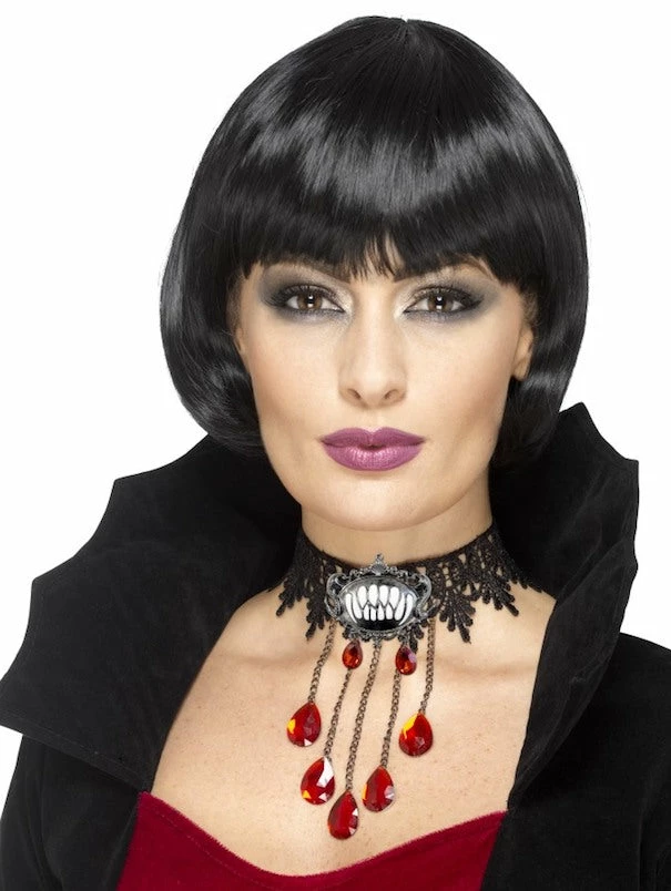Smiffys Gothic Vamp Choker Halloween Accessories 1 Smiffys Gothic Vamp Choker Halloween Accessories