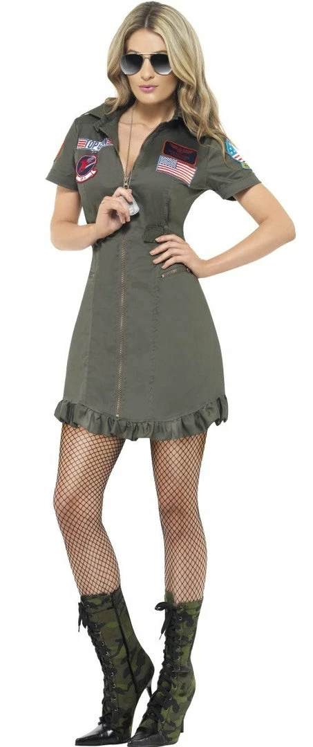 Smiffys Top Gun Deluxe Female Costumes 1 Smiffys Top Gun Deluxe Female Costumes