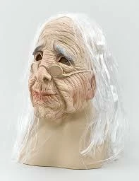 Bristol Character Masks Old Lady Over The Head Mask