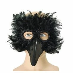 Bristol Masquerade Bird Mask Black Feathers