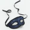 Bristol Masquerade Eye Mask Ribbon Tie, Blue