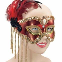 Bristol Masquerade Red Satin