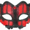 Bristol Masquerade Lace, Red/Black