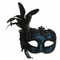 Bristol Masquerade Blue With Feathers