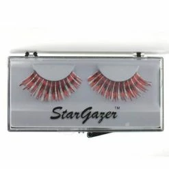 Star Gazer Eyelashes, Red & Silver Hologram