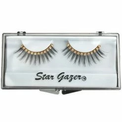 Star Gazer Eyelashes, Black With Diamante
