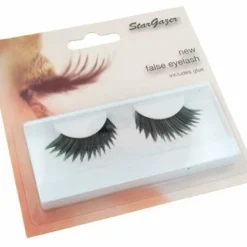 Star Gazer Eyelashes Feathered, Short Thick Black