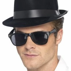 Smiffys Blues Brothers, Flocked Hat 1920's & 30's