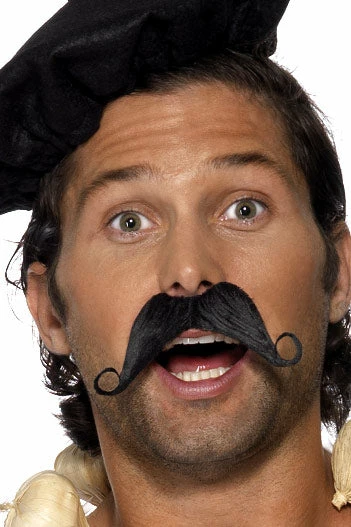 Smiffys Beards & Tashes Frenchman Moustache 1 Smiffys Beards & Tashes Frenchman Moustache
