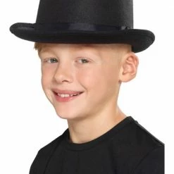 Smiffys Clown & Circus Top Hat Kids, Black