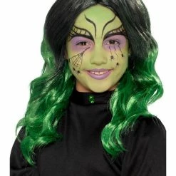 Smiffys Children's Childs, Witch Wig, Green