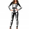 Leg Avenue Female Costumes Skeleton Catsuit