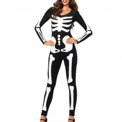 Leg Avenue Female Costumes Skeleton Catsuit