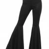 Smiffys Flared Ladies Trousers, Black Female Costumes