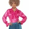 Smiffys Ruffle Shirt, Pink