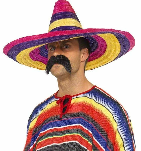 Smiffys Mexican & Spanish Sombrero, Multicoloured 1 Smiffys Mexican & Spanish Sombrero, Multicoloured