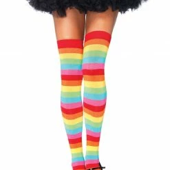 Leg Avenue Hoisery Thigh Highs, Rainbow