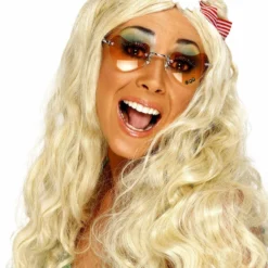 Smiffys Groovy Wig, Blonde Womens