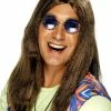 Smiffys Hippy Wig, Neil, Brown Mens