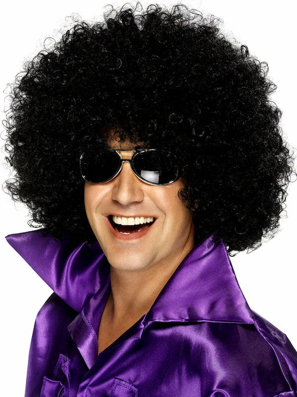 Smiffys Afro Mega Huge, Black Mens 1 Smiffys Afro Mega Huge, Black Mens