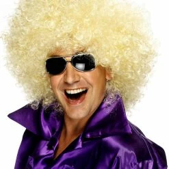 Smiffys Mens Afro Mega Huge, Blonde