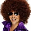 Smiffys Mens Afro Mega Huge, Brown