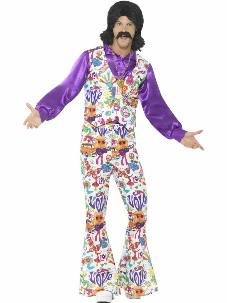 Smiffys 60's Groovy Hippie Male Costumes 1 Smiffys 60's Groovy Hippie Male Costumes