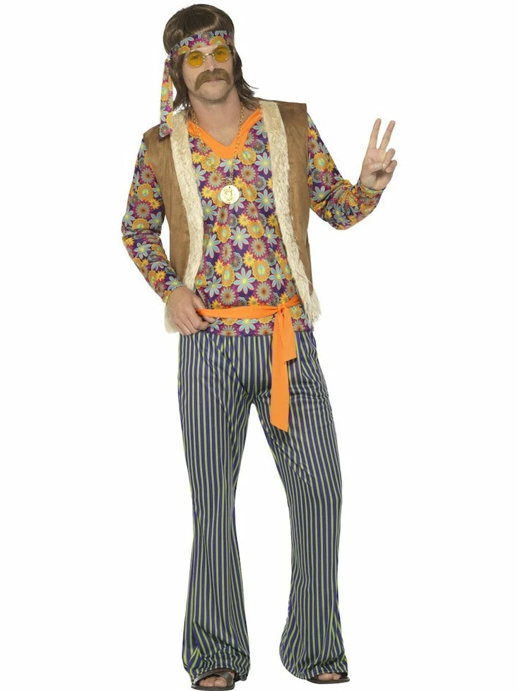 Smiffys 60's Hippie Singer Male Costumes 1 Smiffys 60's Hippie Singer Male Costumes