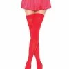 Leg Avenue Hoisery Nylon Thigh Highs, Red