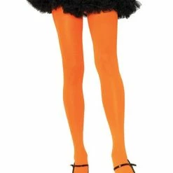 Halloween Hosiery Nylon Tights, Leg Avenue, Orange