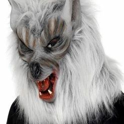Smiffys Animal Masks Full Overhead Wolf Mask, Grey