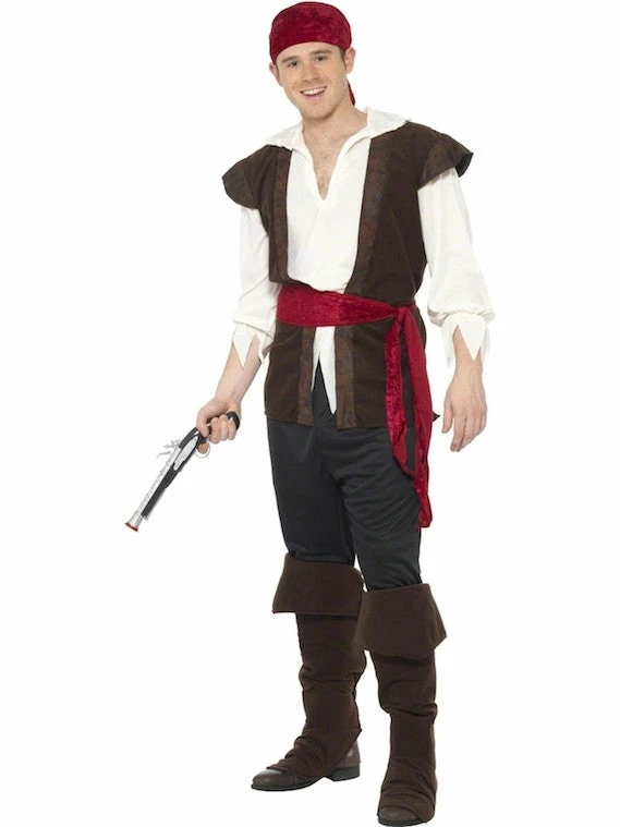 Smiffys Male Costumes Pirate Man Costume 1 Smiffys Male Costumes Pirate Man Costume