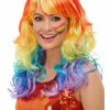 Smiffys Rainbow Glam Wig Womens