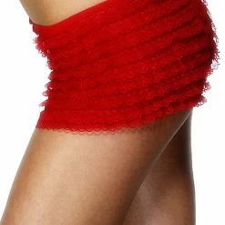 Smiffys Panties, Ruffled Lace, Red Halloween Hosiery