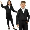 Smiffys Boys Tailcoat, Black