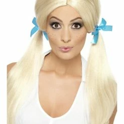 Smiffys Womens Sassy Schoolgirl Pigtails Wig