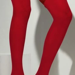Smiffys Hold Up's, Sheer Red Hoisery