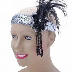 Bristol Flapper Headband, Silver 1920's & 30's