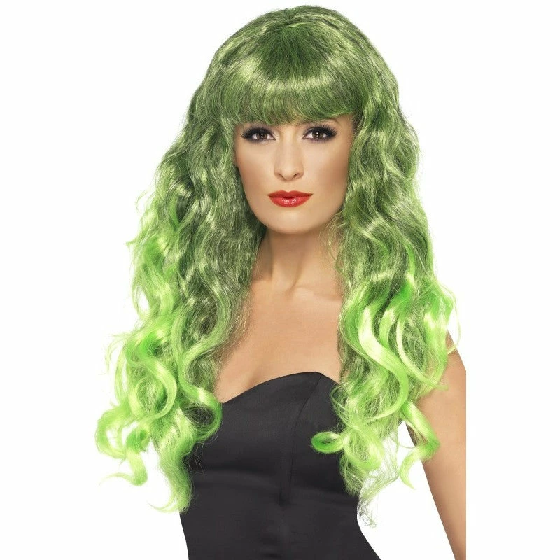 Smiffys Siren Wig, Green & Black 1 Smiffys Siren Wig, Green & Black