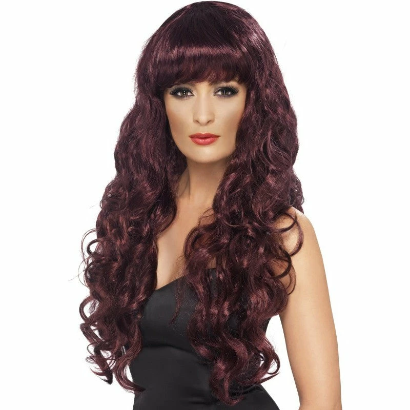 Smiffys Siren Wig, Maroon 1 Smiffys Siren Wig, Maroon