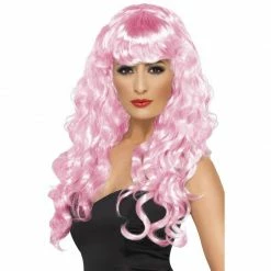 Smiffys Womens Siren Wig, Pink