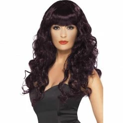 Smiffys Womens Siren Wig, Plum