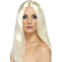 Smiffys Star Style Wig, Blonde Womens
