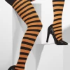 Smiffys Tights, Orange-Black