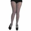 Wicked Tights, Striped, Black-White Hoisery