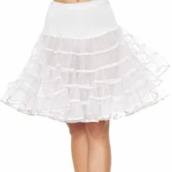 Leg Avenue Knee Length Petticoat, White Tu Tu's